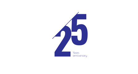 Obraz premium Celebrating a quarter-century milestone with a bold and modern 25-year anniversary design, signifying longevity and achievement.