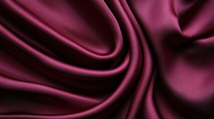 Fototapeta premium Rich, deep burgundy satin fabric drapes