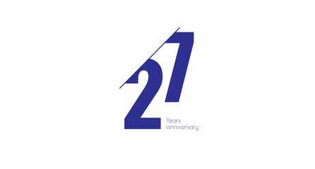 Celebrating a special milestone: The graphic displays '21 Years anniversary' with elegant simplicity, evoking a sense of accomplishment.
