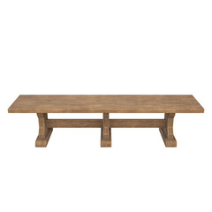 Tavern Bench, 3d illustration isolated on white background