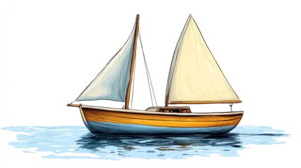 Fototapeta premium Sailing vessel illustration