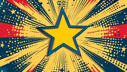 Retro comic starburst background