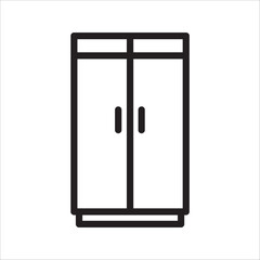 wardrobe icon.vector wardrobe vector illustration,on white background