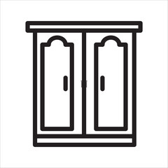 wardrobe icon.vector wardrobe vector illustration,on white background