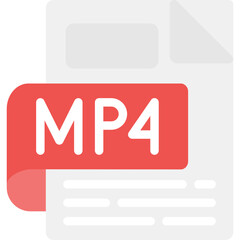 MP4 Flat Icon