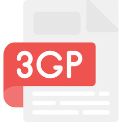 3GP Flat Icon