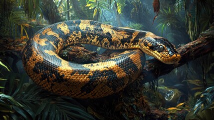 Serpentine jungle dweller