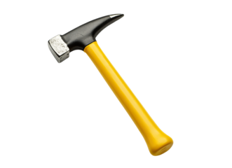 Hammer with yellow plastic handle