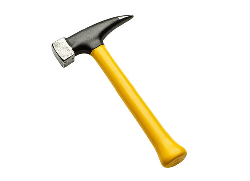 Hammer with yellow plastic handle