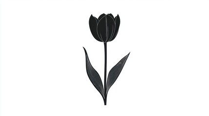 Silhouetted Tulip