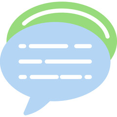 Fototapeta premium Circular Speech Bubble Flat Icon