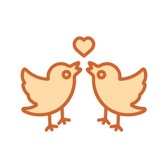 Lovebirds Vector Icon