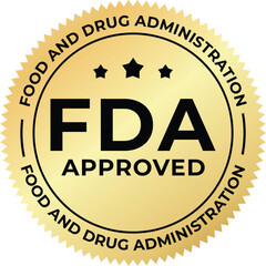 FDA Approved Logo Template Illustration Official Vector Design	
