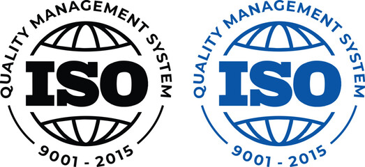 ISO 9001:2015 Certified Symbol Quality Assurance Logo & Certification Vector	
