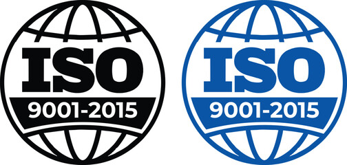 ISO 9001:2015 Certified Symbol Quality Assurance Logo & Certification Vector	
