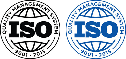 ISO 9001:2015 Certified Symbol Quality Assurance Logo & Certification Vector	
