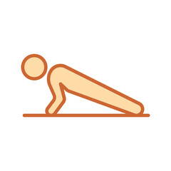 vector illustration of an orange mannequin