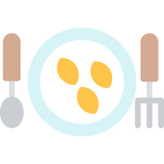 Dinner Table Setting Flat Icon