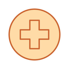 Obraz premium Red Cross Vector Icon