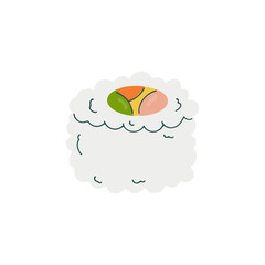Hand-Drawn Sushi Elements Illustration