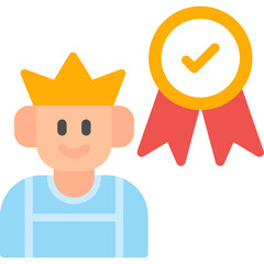 Achievement Badge Flat Icon