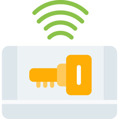Security Keycard Flat Icon