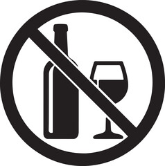 no alcohol sign