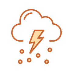 Storm Cloud Vector Icon