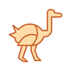Ostrich Vector Icon