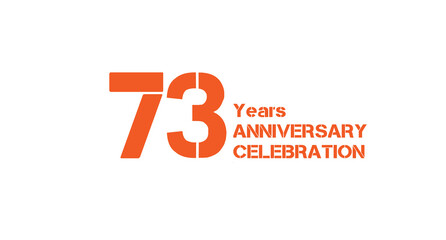 Celebrating Seventy-Three Years: A milestone achievement commemorated with vibrant design and announcement of anniversary event.