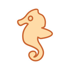 Sea Horse Vector Icon