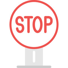 Stop Sign Flat Icon