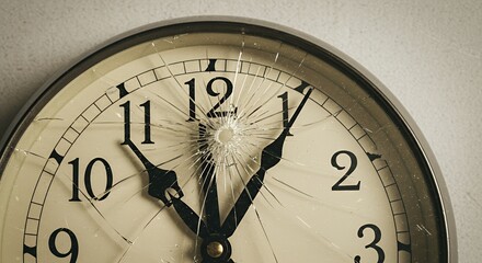 Shattered Time: A Broken Clock's Melancholy