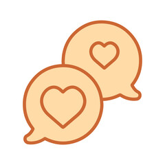 Love Chat Vector Icon