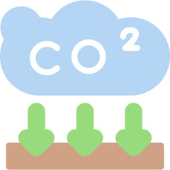 Carbon Capture Flat Icon