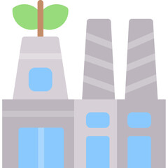 Green Building Flat Icon