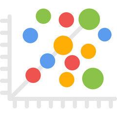 Scatter Plot Flat Icon