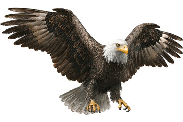 Obraz premium Majestic bald eagle in on transparent background