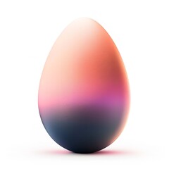 Sleek Modern Easter Egg with a Seamless Gradient on a White Background