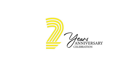 Celebrating the Second Anniversary: A milestone marked with a stylized '2' and elegant lettering on a clean background.