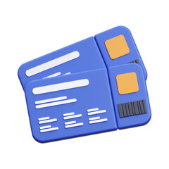 Boarding Pass 3d Icon Illustration