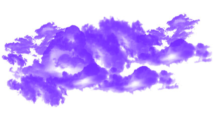 Minimalist Purple Cloud Icon Isolated on Transparent Background for Digital Projects