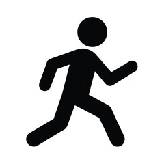 color run participant icon silhouette vector illustration