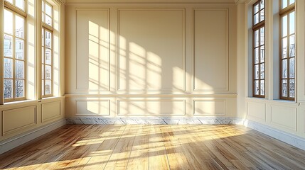Empty light filled interior space