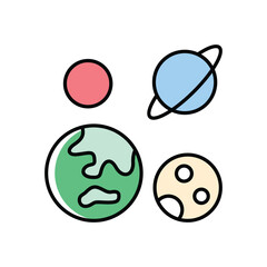 Obraz premium Planet Icon vector stock illustration