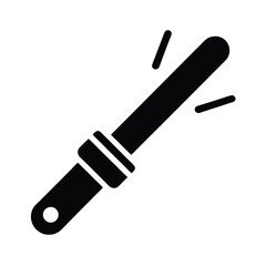glow stick icon silhouette vector illustration