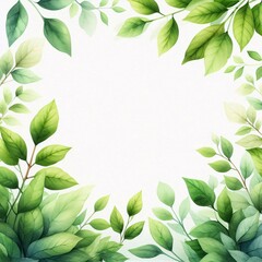 green leaves frame