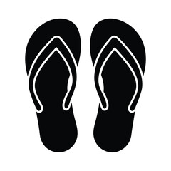 party flip flops icon silhouette vector illustration