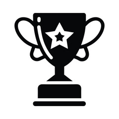 party prize trophy icon silhouette vector illustration