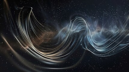 Abstract visualization of gravity waves as ripples in spacetime